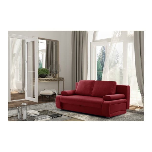 Czerwona rozkładana sofa INTERIEUR DE FAMILLE PARIS Bonheur-image-4