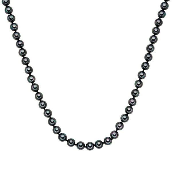 Perłowy naszyjnik Muschel, antracytowe perły 8 mm, długość 50 cm