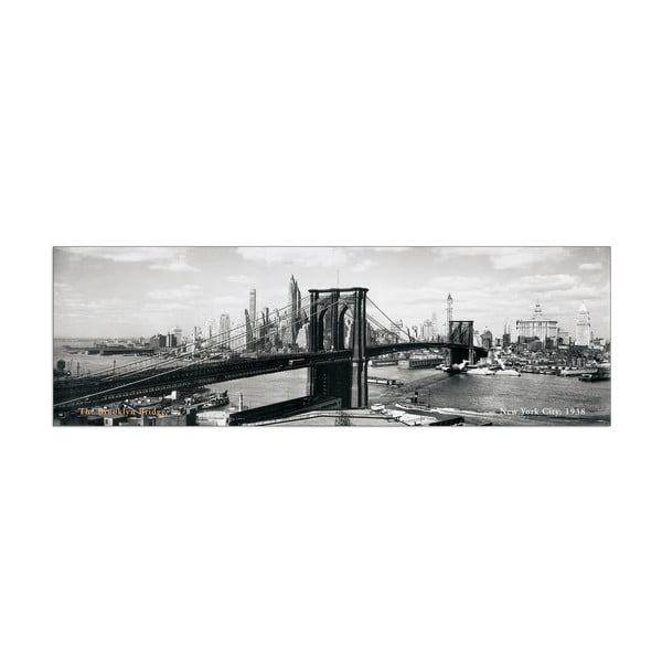 Obraz The Brooklyn Bridge NYC, 1938, 100x33 cm