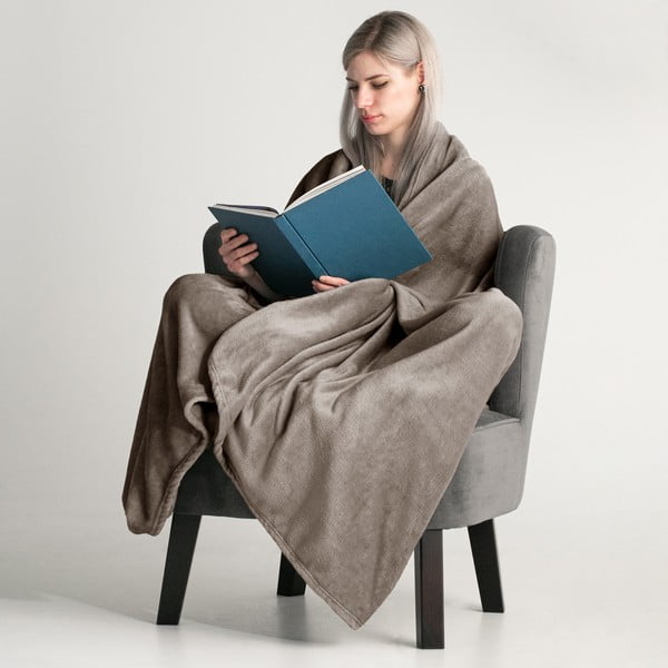 Brązowy koc DecoKing Mic, 150x200 cm-image-1