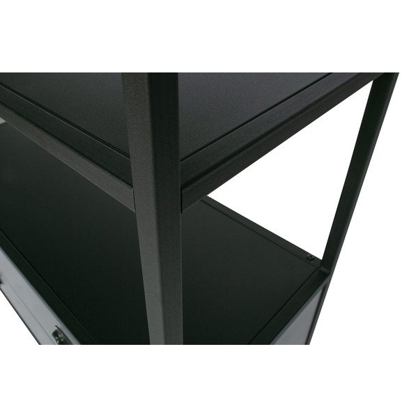 Czarny regał z 2 szufladami WOOOD Derby-image-1