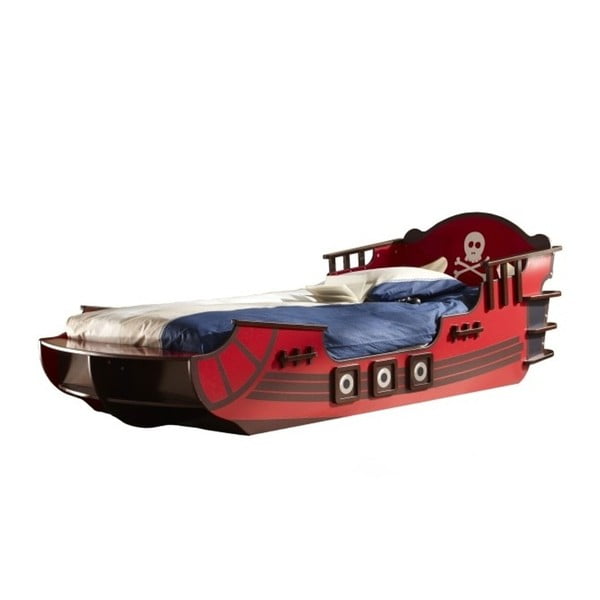 Łóżko dziecięce w kształcie łódki Demeyere Crazy Shark, 90x200 cm