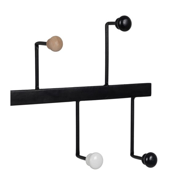 Czarny metalowy wieszak ścienny – Ixia-image-2