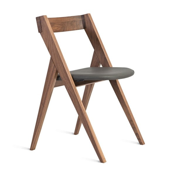 Krzesło z litego drewna orzechowego Charlie Pommier Garibaldi