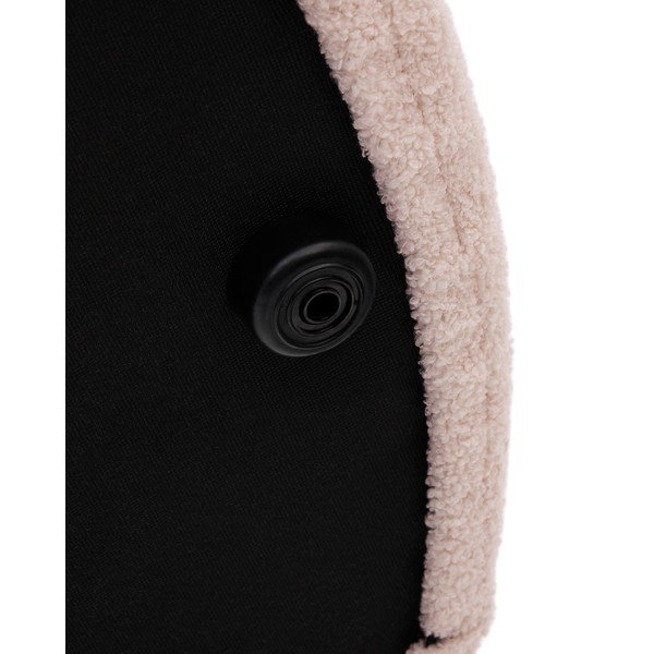 Jasnoróżowy puf z materiału bouclé Kaeli – Kave Home-image-3