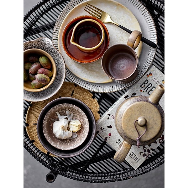 Szaro-biała kamionkowa miska Bloomingville Thea, ø 16,5 cm-image-4