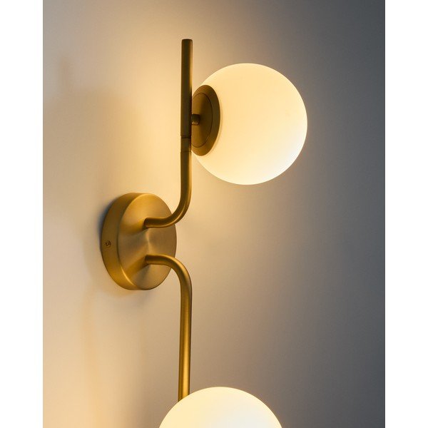 Kinkiet w biało-złotym kolorze Brisia – Kave Home-image-2