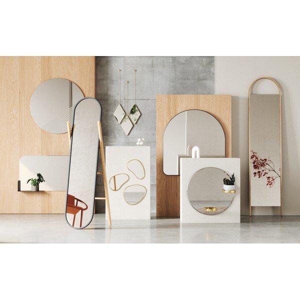 Lustro stojące z drewnianą ramą 45x196 cm Bellwood – Umbra-image-4