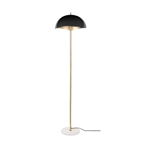 Lampa stojąca w czarno-złotym kolorze z metalowym kloszem (wysokość 154 cm) Waved – Leitmotiv