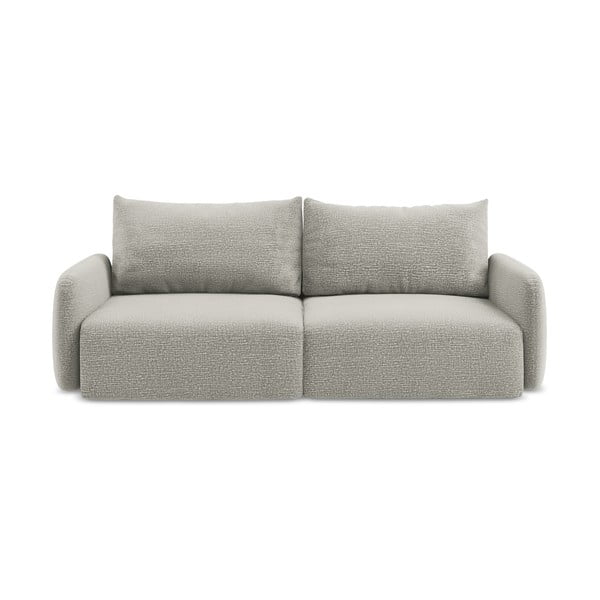 Jasnoszara rozkładana/ze schowkiem sofa 238 cm Kalena – Makamii