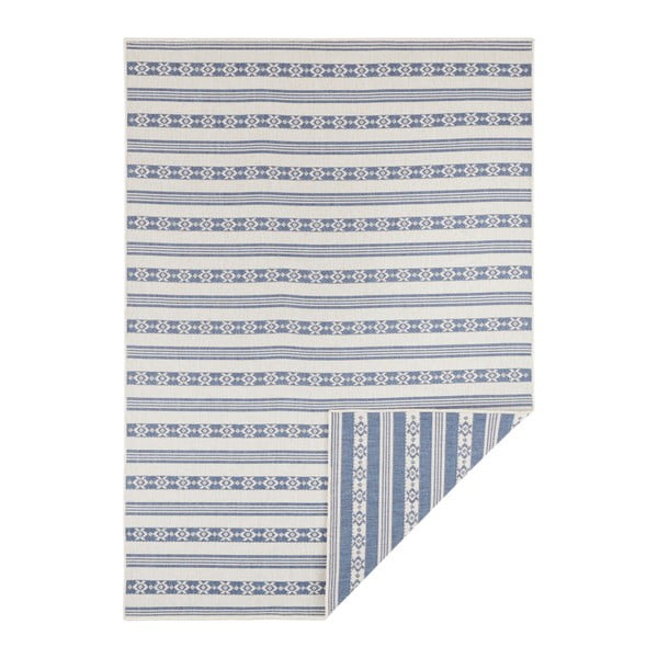 Niebiesko-kremowy dywan dwustronny odpowiedni na zewnątrz Bougari Fiji, 160x230 cm