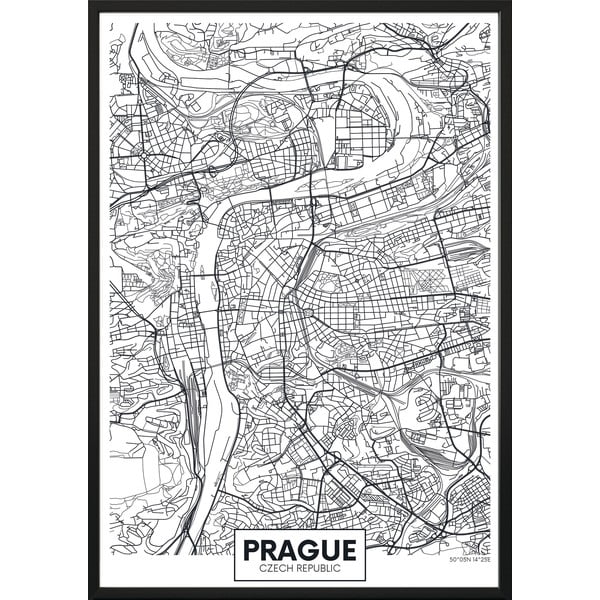 Plakat DecoKing Map Prague, 50x40 cm