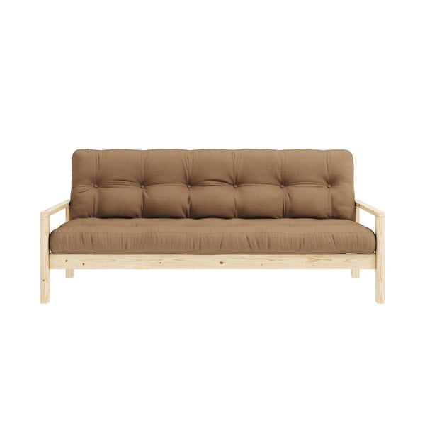 Brązowa rozkładana sofa 205 cm Knob – Karup Design