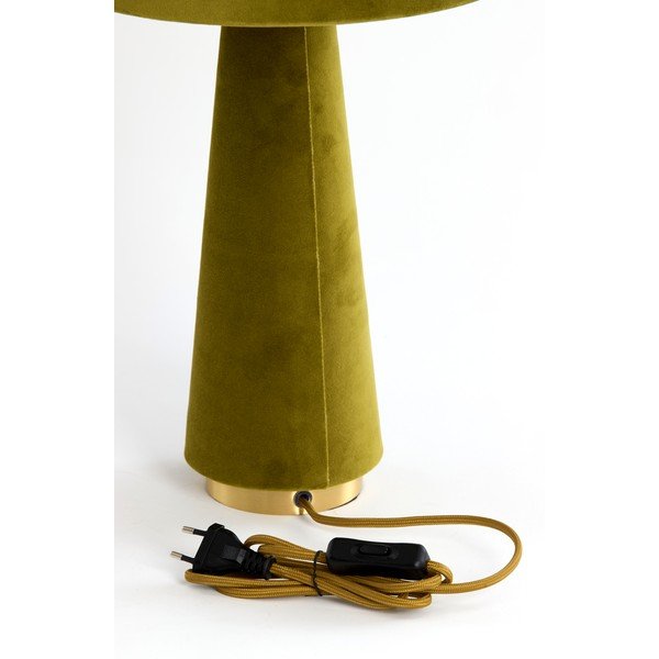 Zielona lampa stołowa z tekstylnym kloszem (wysokość 61 cm) Devia – Light & Living-image-1