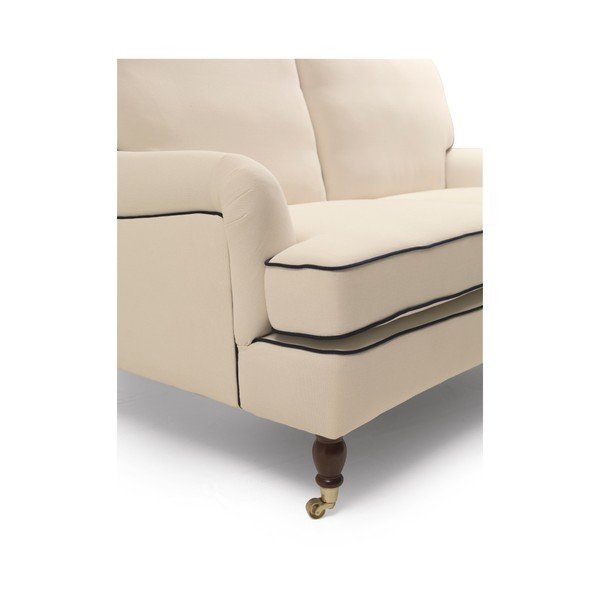 Kremowa sofa z granatową lamówką Max Winzer Passion, 158 cm-image-4