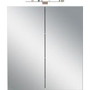 Antracytowa wisząca szafka łazienkowa z lustrem 60x71 cm Arcena – Germania