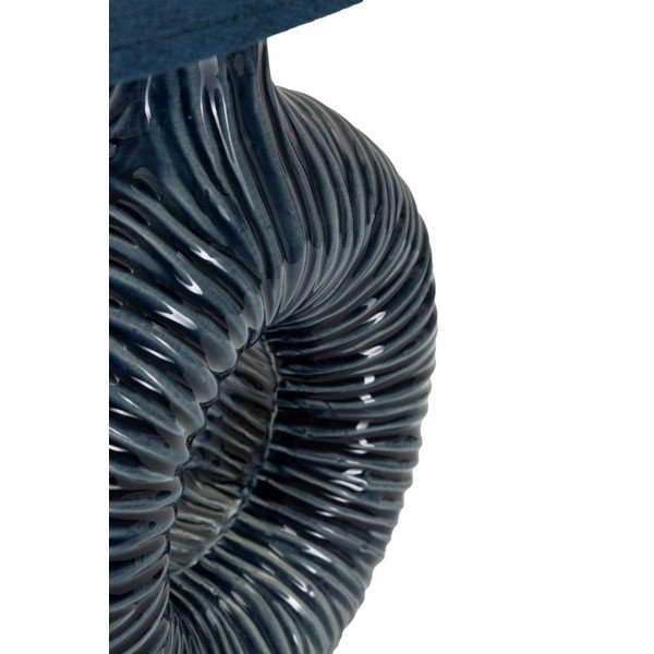 Niebieska lampa stołowa ceramiczna z tekstylnym kloszem (wysokość 43 cm) Seta – Mauro Ferretti-image-3