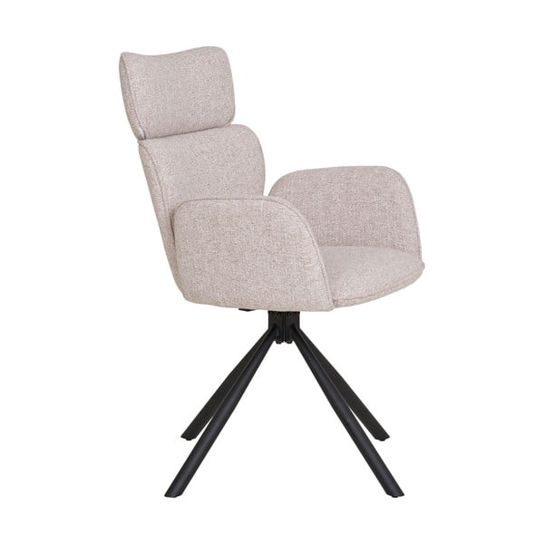 Beżowe tapicerowane fotele jadalniane zestaw z podłokietnikami 2 szt. Cordoba – House Nordic-image-3