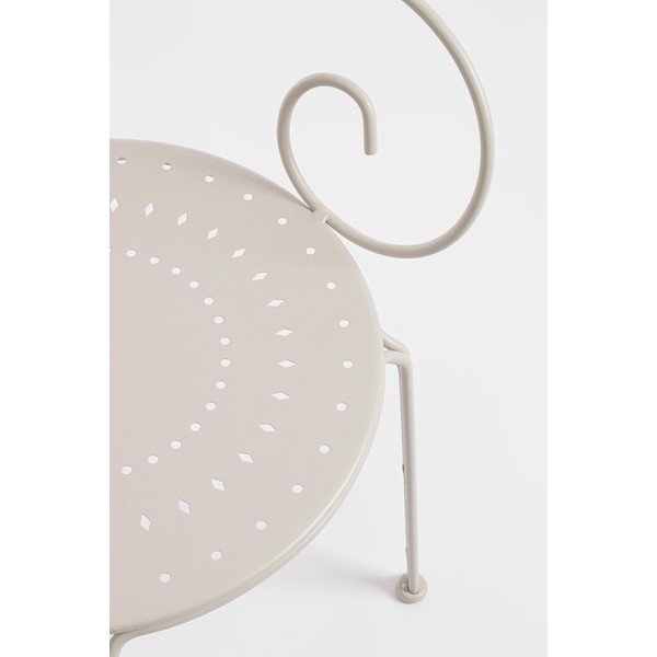 Beżowe metalowe krzesło ogrodowe Etienne – Bizzotto-image-1