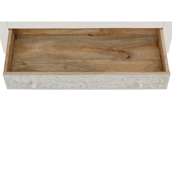 Kremowa szafa z litego drewna mango 180x40 cm Kalhana – Støraa-image-4