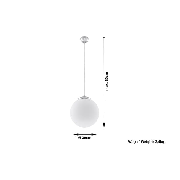 Biała lampa wisząca Sollux Bianco 30-image-2