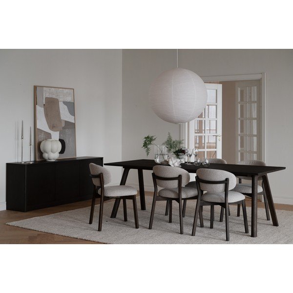 Rozkładany stół z litego drewna dębowego 95x220 cm Clapperton – Rowico-image-2