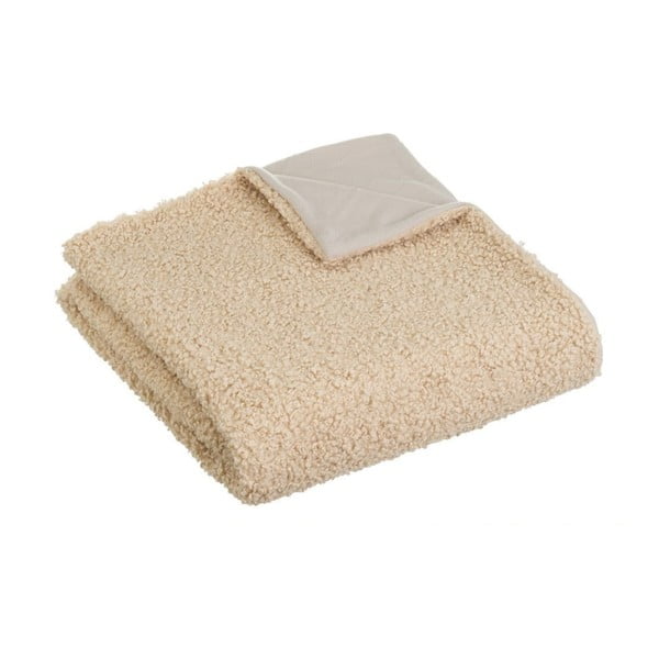 Beżowy koc z materiału sherpa 130x160 cm Sherpa – Casa Selección