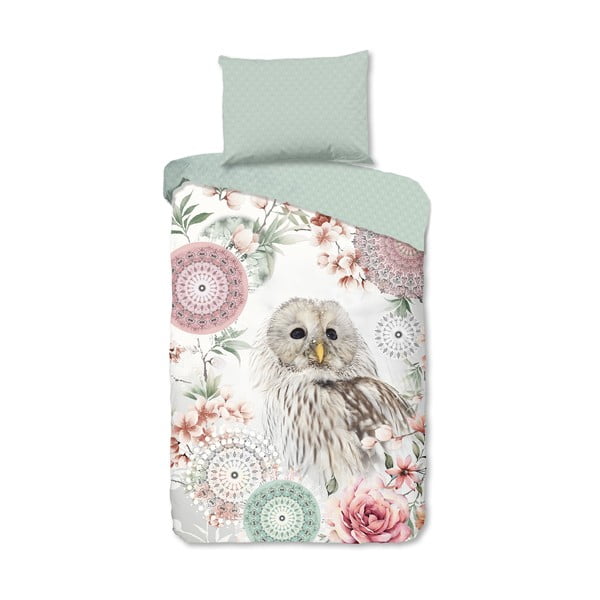 Zielona flanelowa pościel jednoosobowa 140x200 cm Omaira – HIP