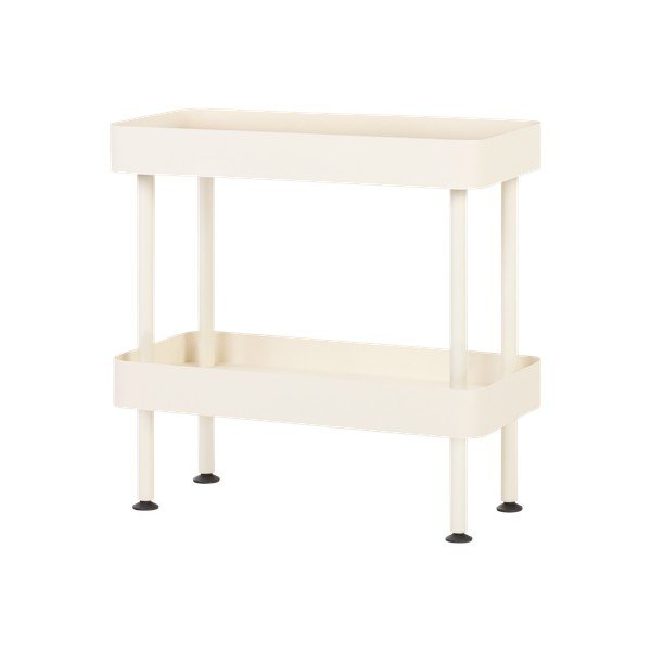 Beżowy metalowy regał na kółkach 60x62x30 cm Nolle – noo.ma-image-2