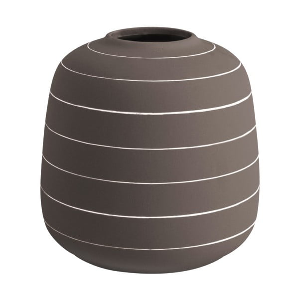 Ciemnobrązowy wazon ceramiczny PT LIVING Terra, ⌀ 16,5 cm