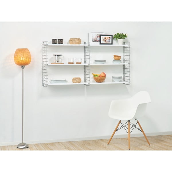3-poziomowy regał z białymi elementami Metaltex Libro, szer. 70 cm-image-3