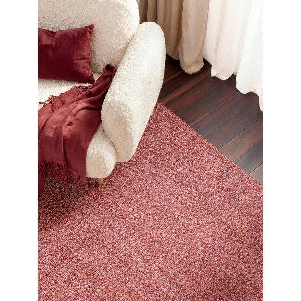 Ciemnoróżowy dywan z materiału bouclé tkany ręcznie 160x230 cm Notting Hill Portobello – Ted Baker-image-1