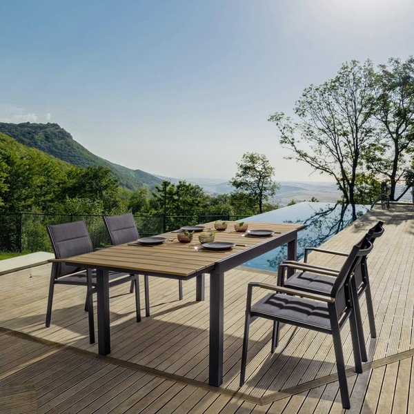 Aluminiowy stół ogrodowy 90x140 cm Elias   – Bizzotto-image-1