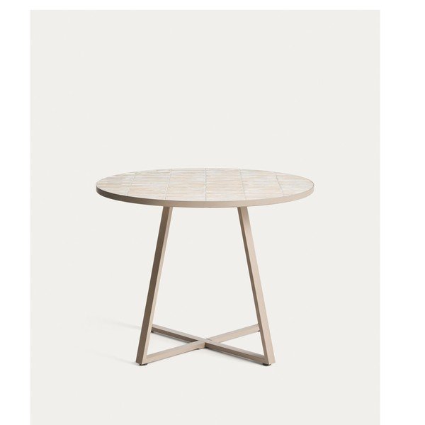 Okrągły stół ogrodowy z ceramicznym blatem ø 90 cm Tella – Kave Home-image-4