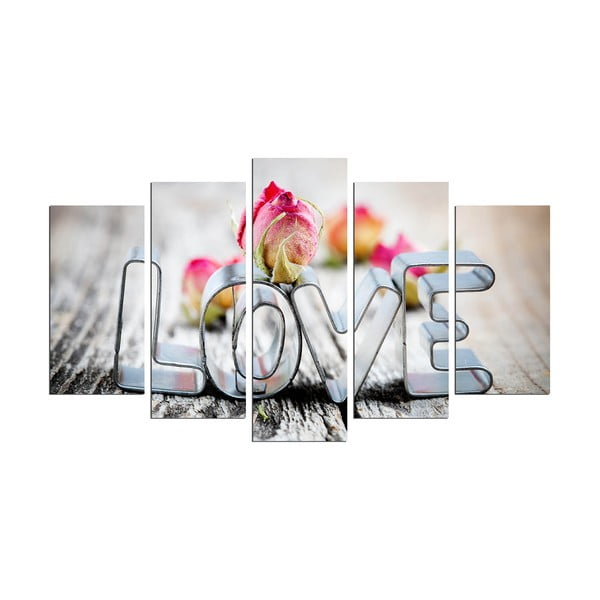 Obraz wieloczęściowy Love, 110x60 cm