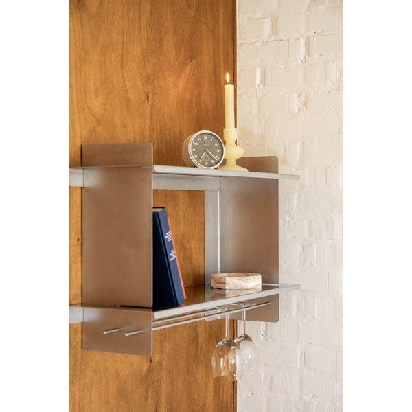 Wielopoziomowa metalowa półka w kolorze srebra 70 cm Tivo – noo.ma-image-4