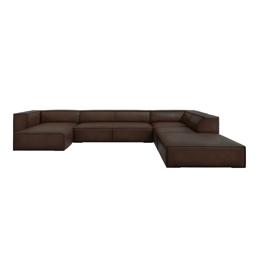 Ciemnobrązowy skórzany narożnik (prawostronny) Madame – Windsor & Co Sofas