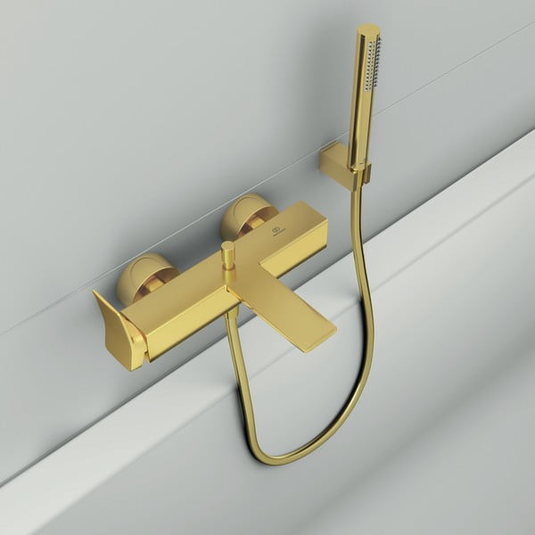 Metalowa słuchawka prysznicowa w kolorze złota IdealRain – Ideal Standard-image-2