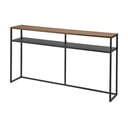Czarno-ciemnobrązowa konsola w dekorze jesionu 20,5x126 cm Tower – YAMAZAKI