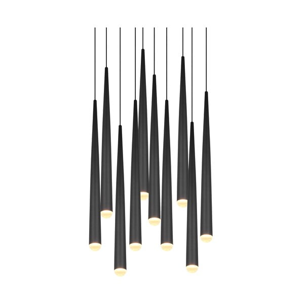 Czarna lampa wisząca LED ø 30 cm Cala – Trio Select-image-4