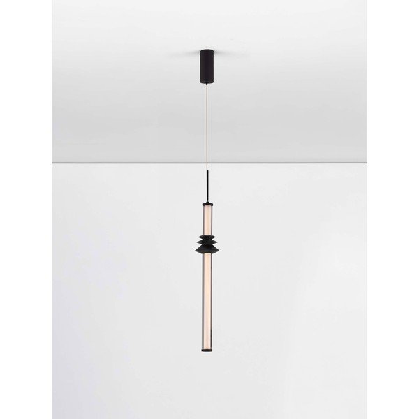 Lampa wisząca LED ceramiczna ze ściemniaczem w kolorze matowej czerni z kloszem ze szkła akrylowego ø 8 cm Stalactite – Nova Luce-image-3