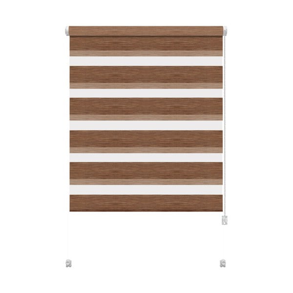 Brązowa roleta dzień i noc 57x150 cm Zebra Natur – Gardinia