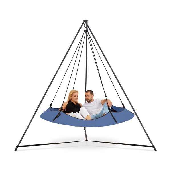 Niebieska huśtawka ogrodowa ze stojakiem –  Hangout Pod-image-2