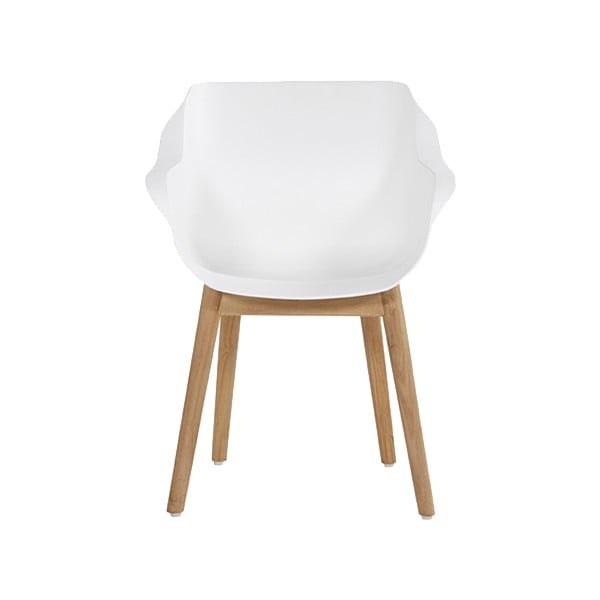Białe plastikowe krzesła ogrodowe zestaw 2 szt. Sophie Teak – Hartman