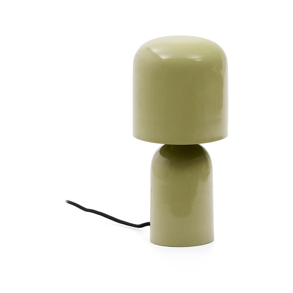 Zielona lampa stołowa z metalowym kloszem (wysokość 28 cm) Monze – Kave Home