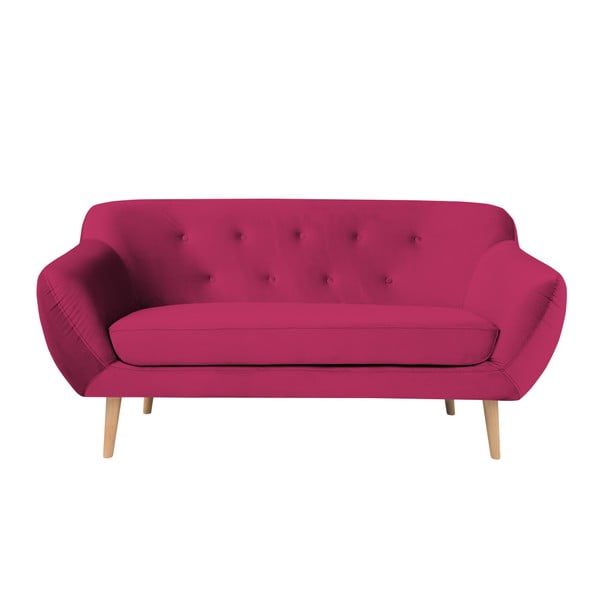 Różowa sofa 2-osobowa Mazzini Sofas Amelie