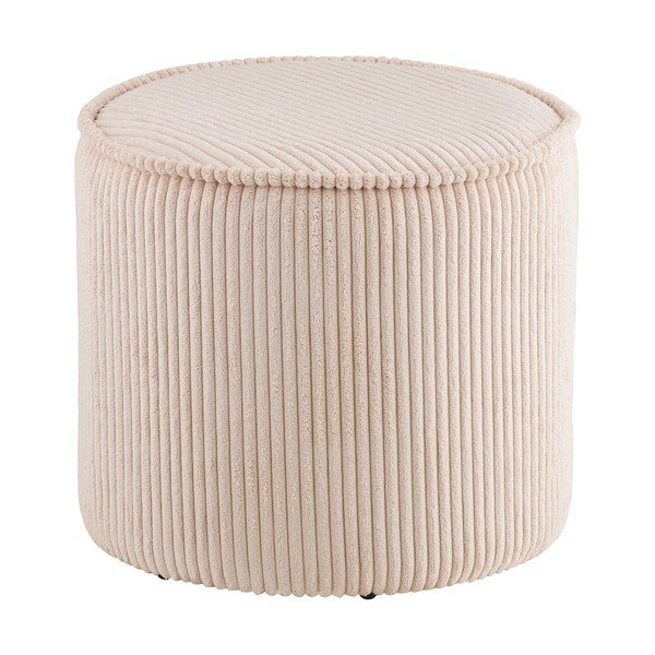 Beżowy sztruksowy puf Taupo – House Nordic