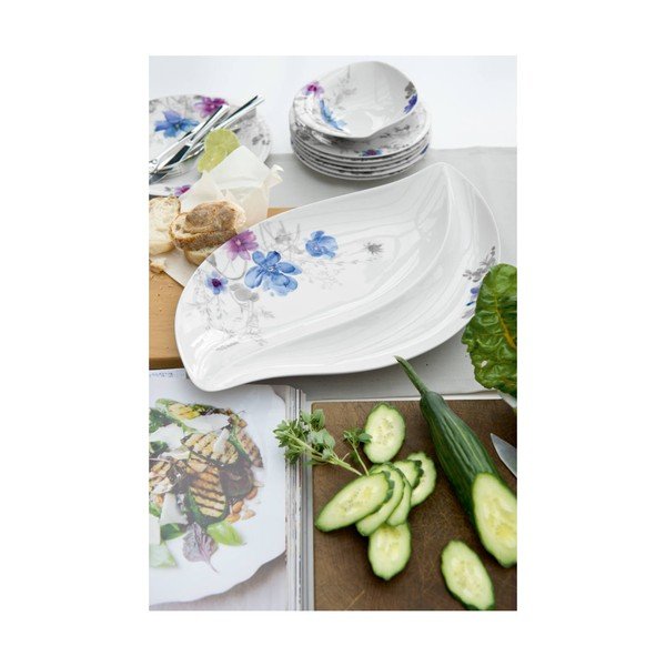 Porcelanowy półmisek z motywem kwiatów Villeroy & Boch Mariefleur Serve, 50x30 cm-image-1