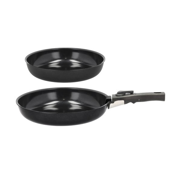 Aluminiowy zestaw patelni z odpinaną rączką z powłoką nieprzywierającą 2 szt. ø 28 cm – Holm-image-2
