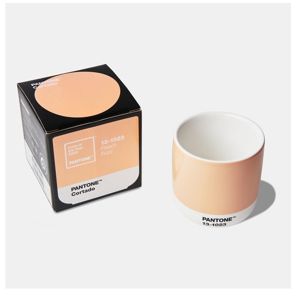 Pomarańczowy ceramiczny kubek 175 ml Cortado Peach Fuzz 13-1023 – Pantone-image-1